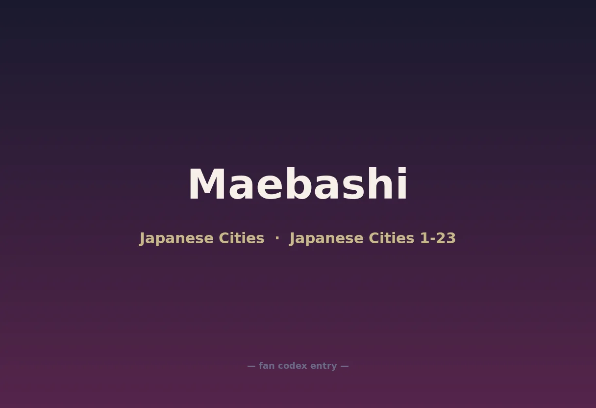 Maebashi
